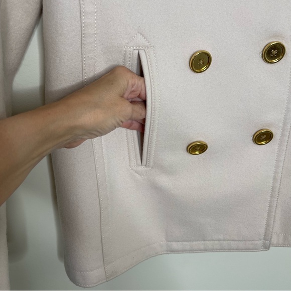 J Crew Peacoat Italian Wool Jacket Cashmere Coat double breasted preppy academia - Picture 6 of 14